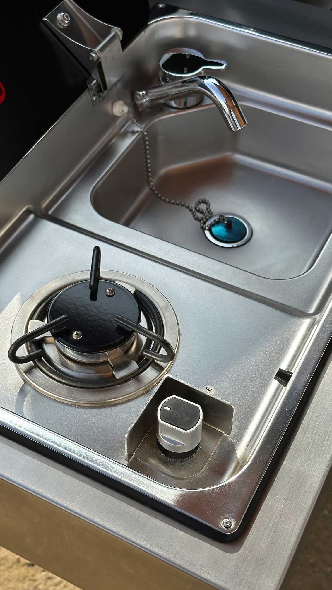 trailer kitchen and stove