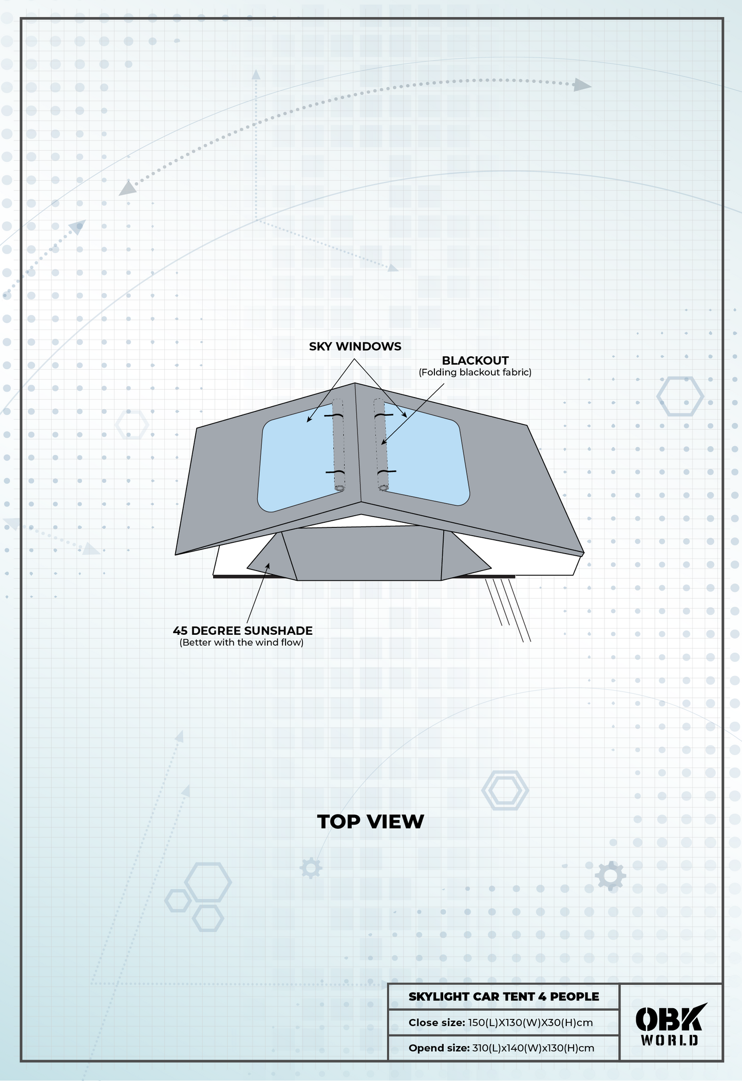 SKYLIGHT CAR TENT (4P)