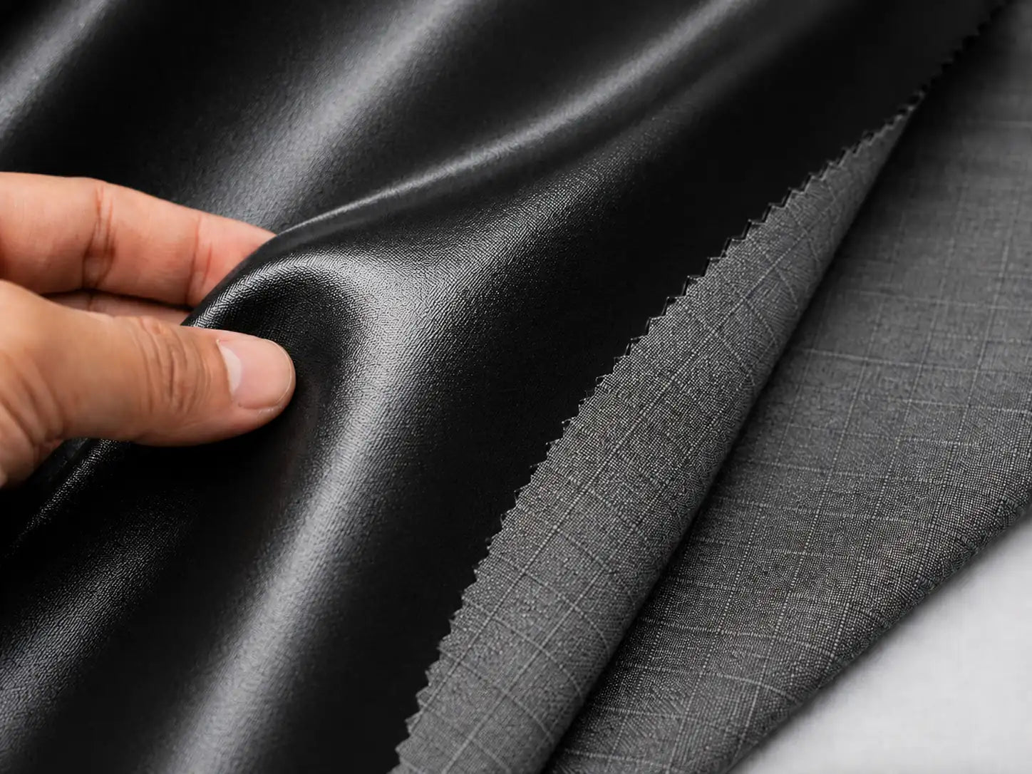 Black coated awning fabric 