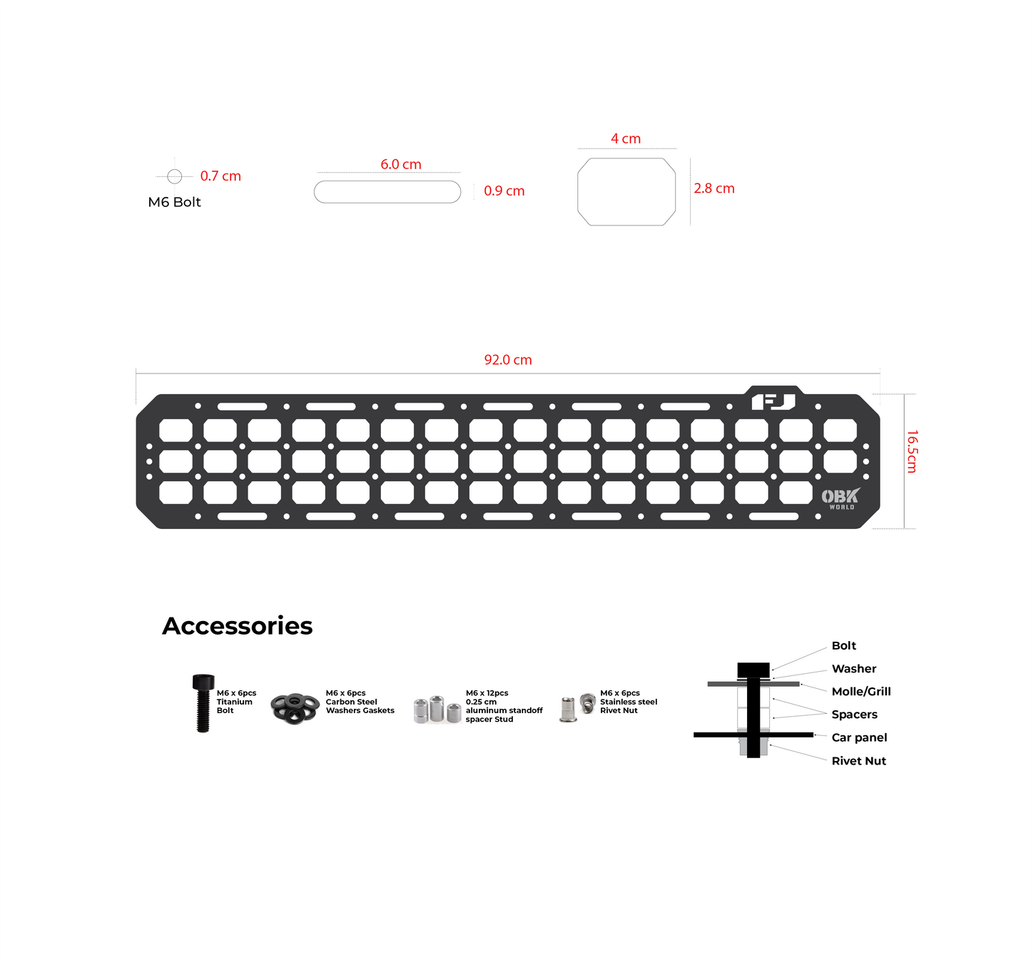 REAR DOOR GRILL FJ CRUISER / MOLLE