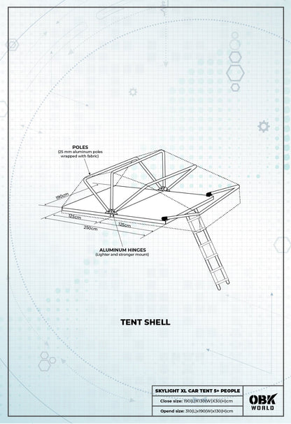 SKYLIGHT-XL CAR TENT (5P+)