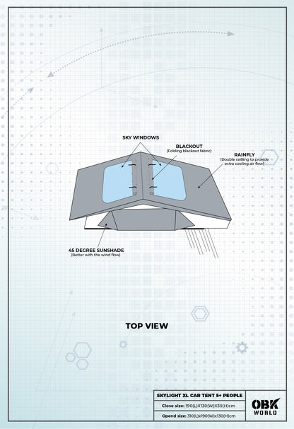 SKYLIGHT-XL CAR TENT (5P+)