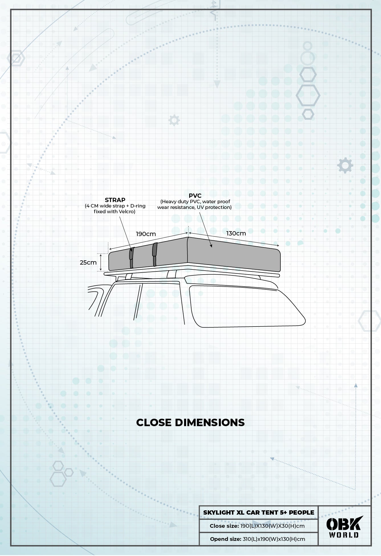 SKYLIGHT-XL CAR TENT (5P+)