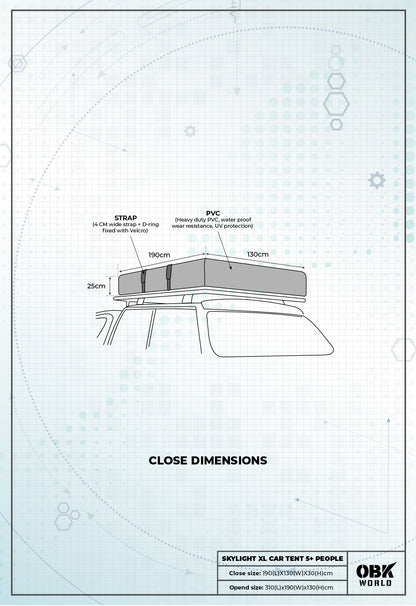 SKYLIGHT-XL CAR TENT (5P+)