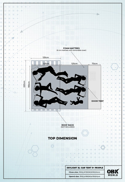 SKYLIGHT-XL CAR TENT (5P+)
