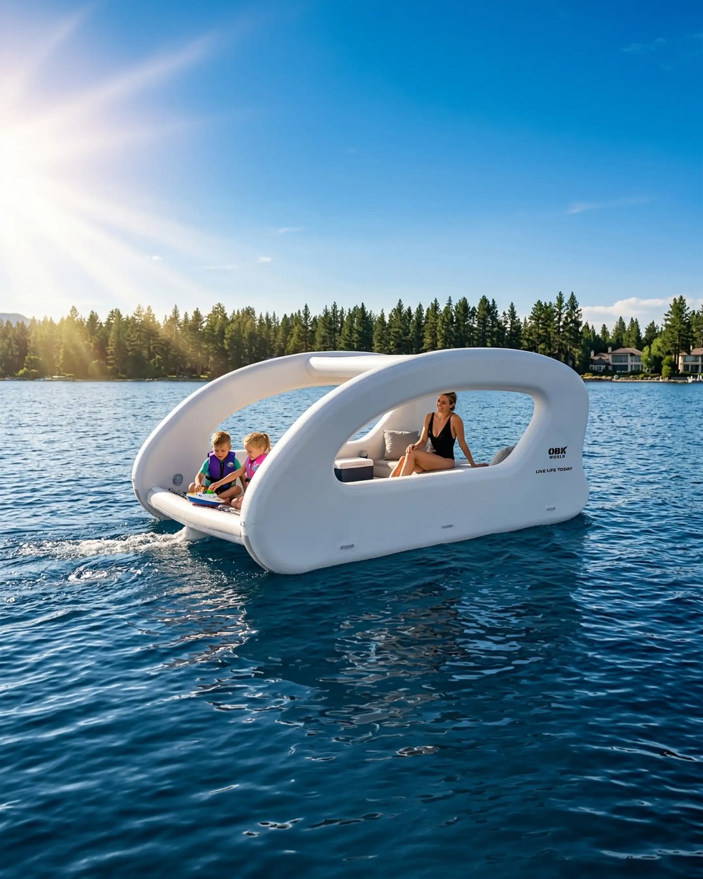 OBK INFLATABLE YACHT FISHING BOAT/TENT 4.5M
