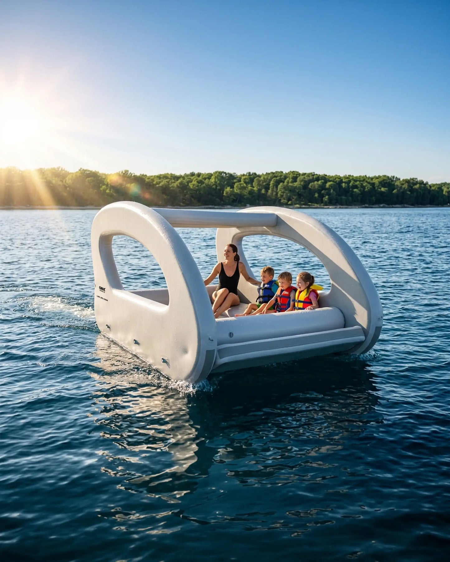 OBK INFLATABLE YACHT FISHING BOAT/TENT 4.5M