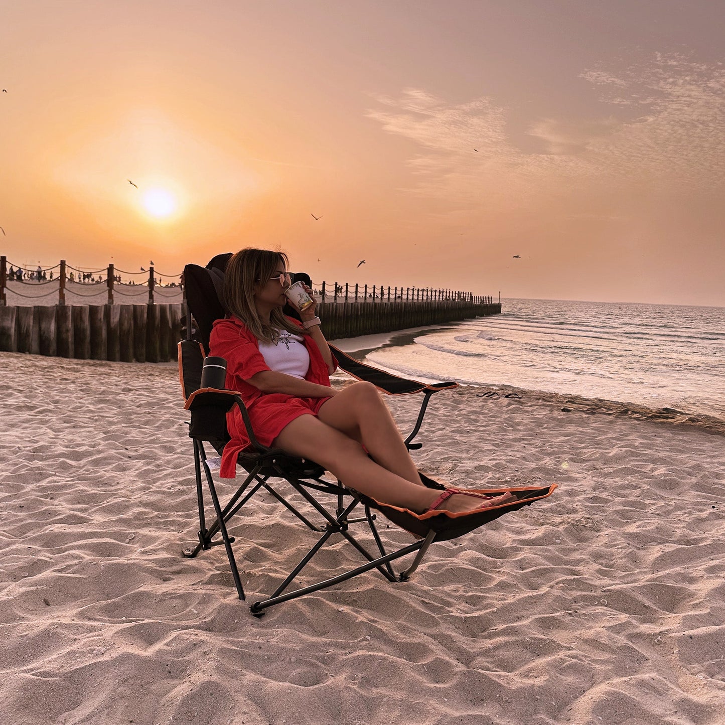 LAZY CAMPING CHAIR - OUTDOOR - BEACH DESERT - OBK WORLD