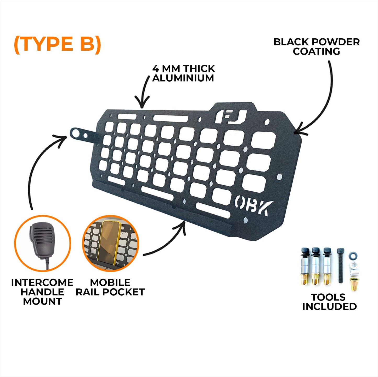 FRONT GRILL MOLLE PANEL - OBK WORLD