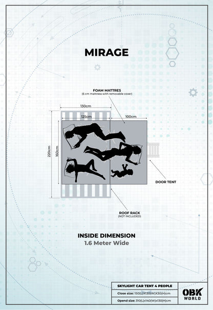 MIRAGE CAR TENT - OBK WORLD