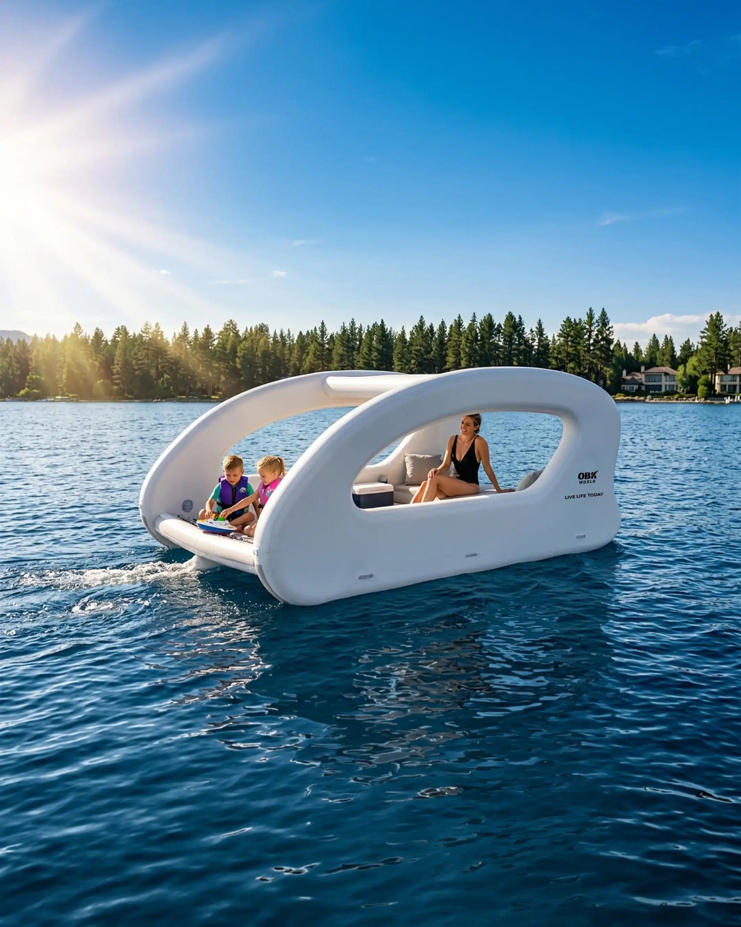 OBK INFLATABLE YACHT FISHING BOAT/TENT 4.5M - OBK WORLD