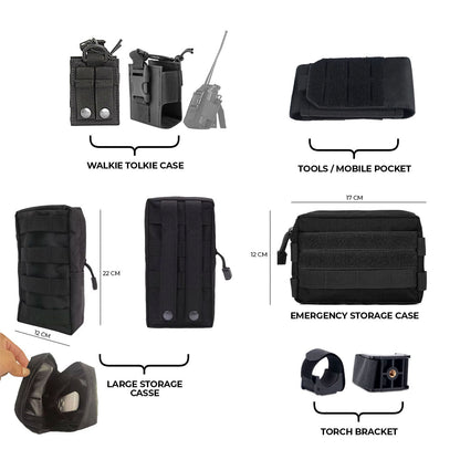 REAR DOOR GRILL FJ CRUISER / MOLLE WITH ACCESSORIES - OBK WORLD