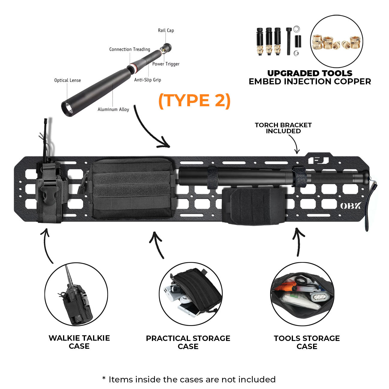 REAR DOOR GRILL FJ CRUISER / MOLLE WITH ACCESSORIES - OBK WORLD