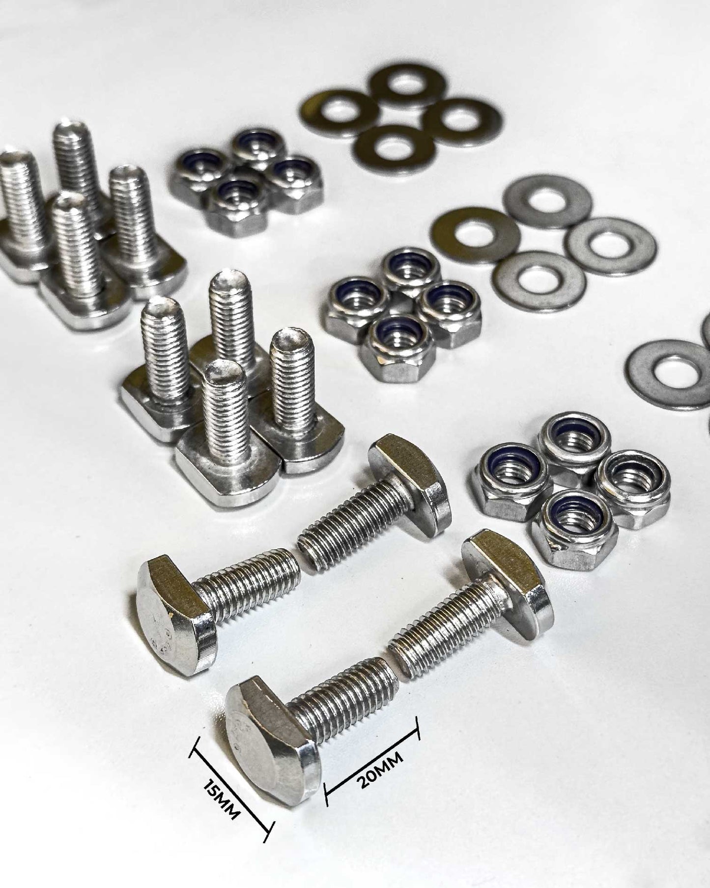 T - SHAPE STAINLESS STEEL BOLT SET FOR ROOFTOP TENT & RACK RAILS - OBK WORLD
