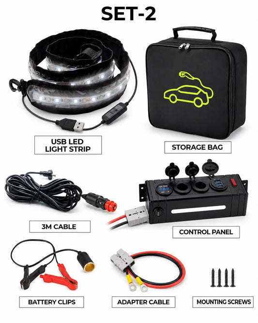 TENT MULTI-PORT FAST CHARGING PANEL - OBK WORLD